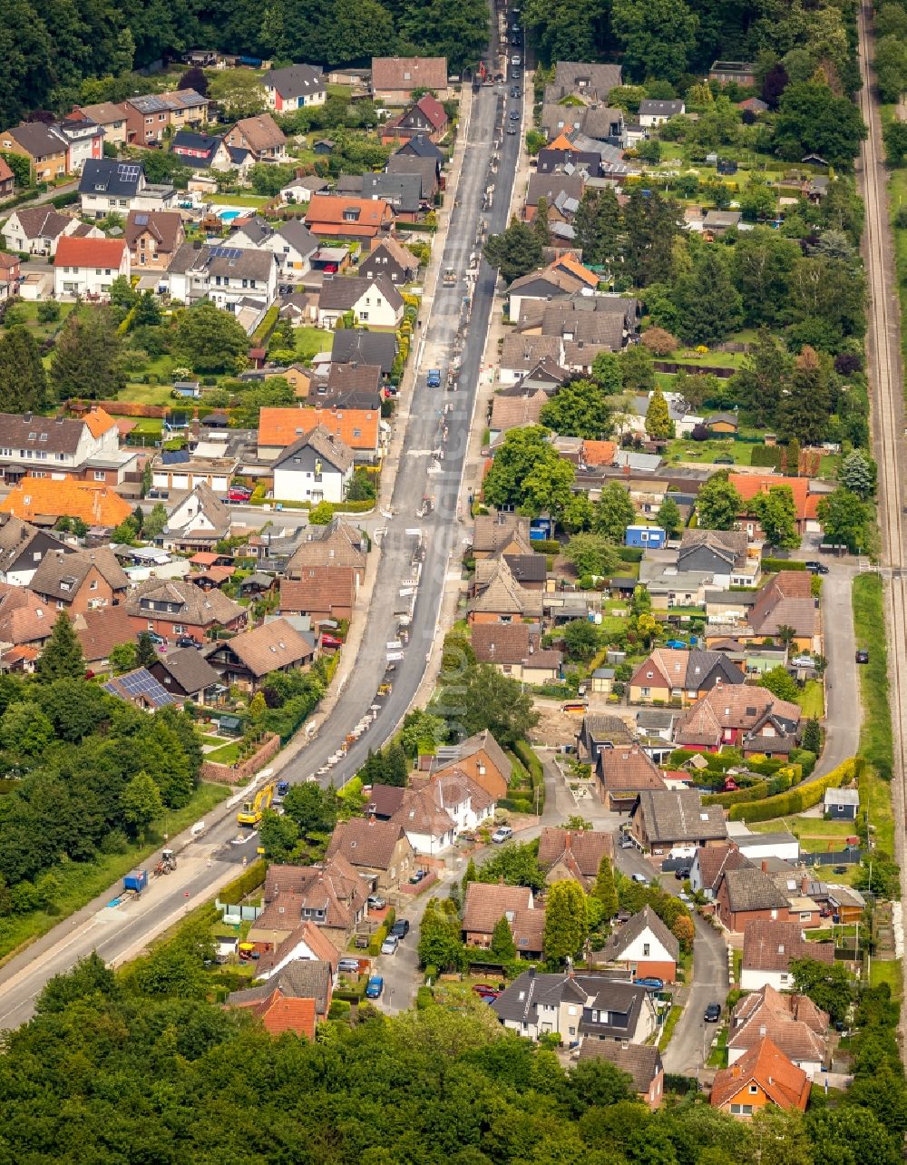 Aerial photograph Hamm - City view on down town in the district Bockum-Hoevel in Hamm in the state North Rhine-Westphalia, Germany