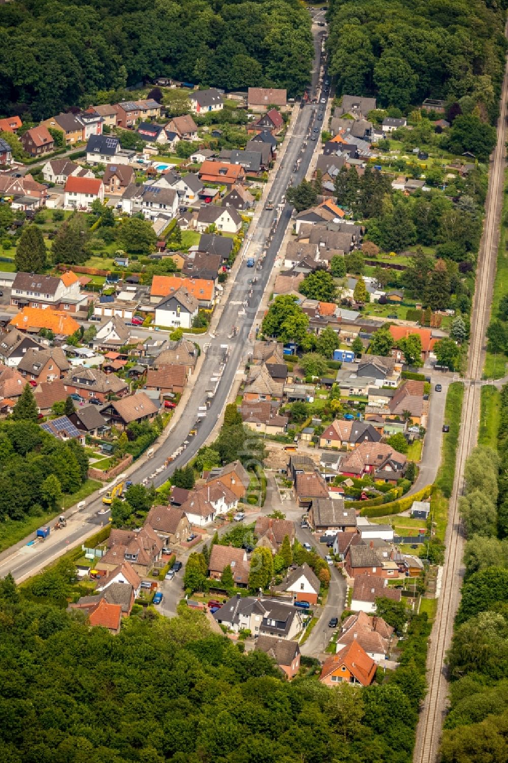 Hamm from above - City view on down town in the district Bockum-Hoevel in Hamm in the state North Rhine-Westphalia, Germany