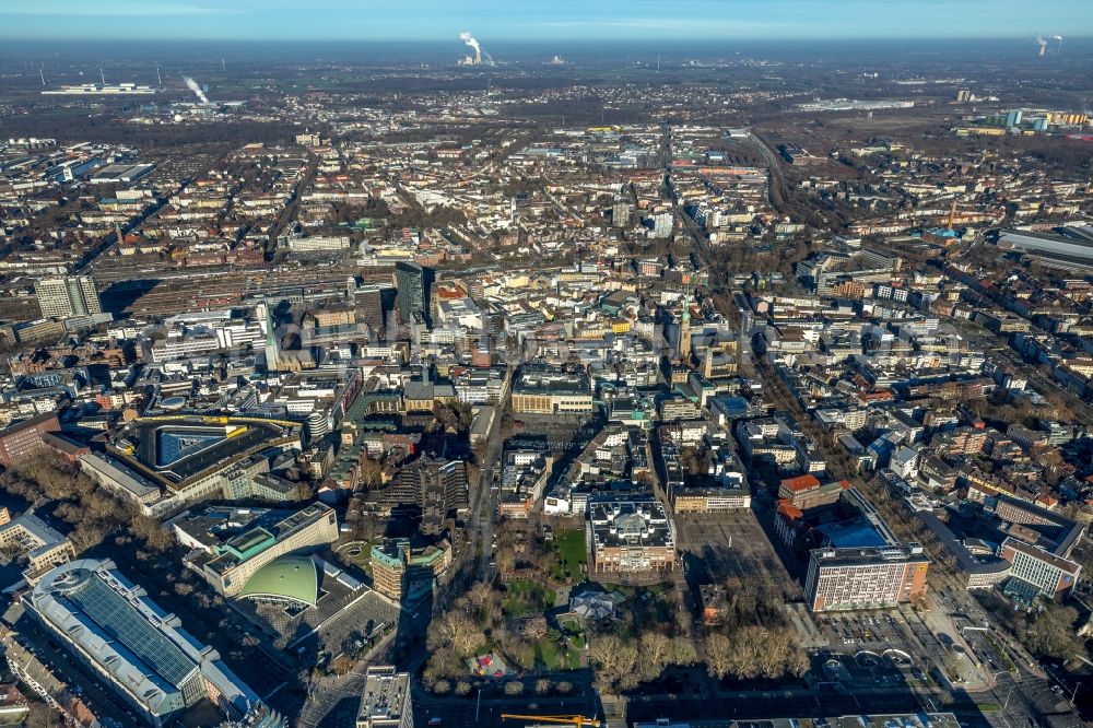 Aerial photograph Dortmund - City view on down town in the district City-Ost in Dortmund in the state North Rhine-Westphalia, Germany