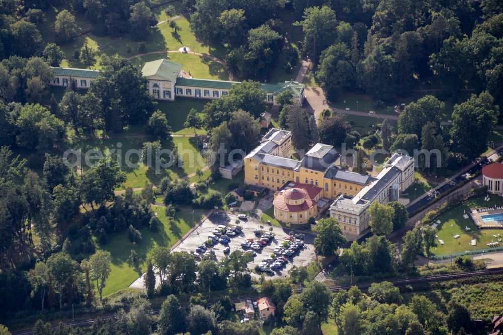 Františkovy Lázn? from the bird's eye view: City view of the city area of in the district Franzensbad in Frantiskovy Lazne in Karlovarsky kraj, Czech Republic