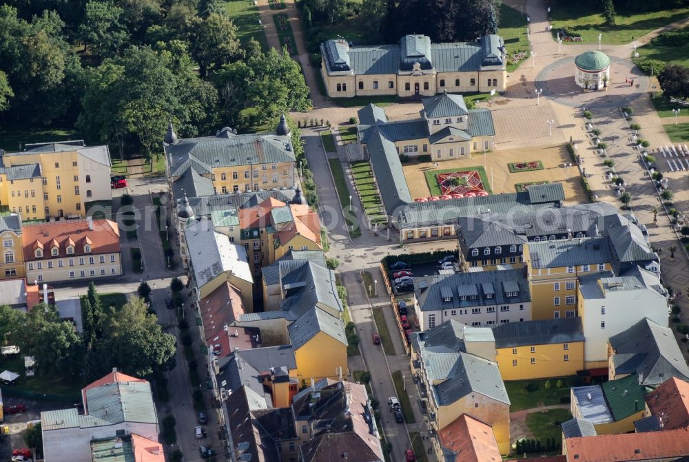 Františkovy Lázn? from the bird's eye view: City view of the city area of in the district Franzensbad in Frantiskovy Lazne in Karlovarsky kraj, Czech Republic