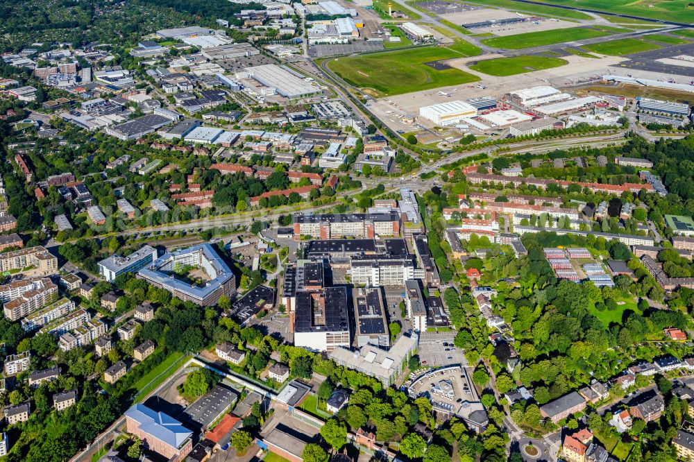 Aerial photograph Hamburg - City view on down town in the district Fuhlsbuettel in Hamburg, Germany