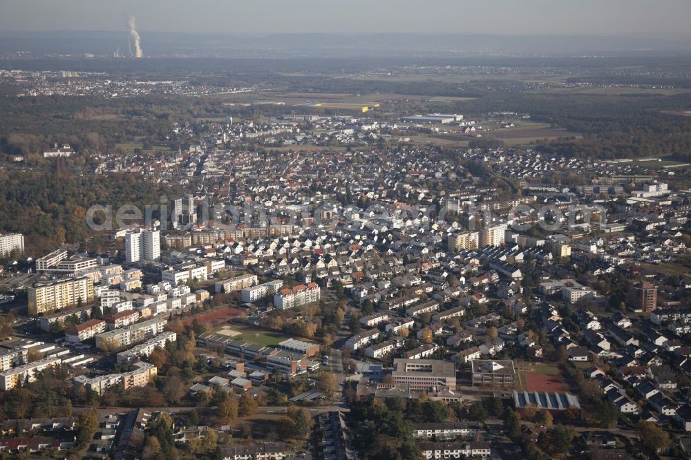 Heusenstamm from above - City view of the city area of in the district Rembruecken in Heusenstamm in the state Hesse