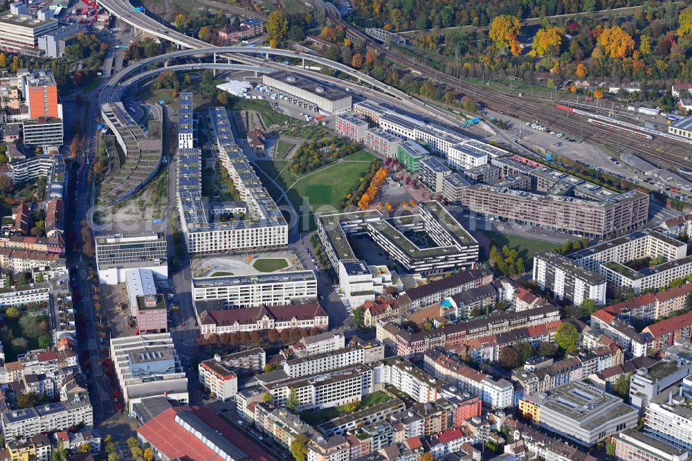 Aerial image Basel - City view on down town in the district Rosental in Basel, Switzerland