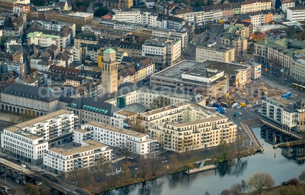 Mülheim an der Ruhr from the bird's eye view: City view of the city area of in the district Ruhr Metropolitan Area in Muelheim on the Ruhr in the state North Rhine-Westphalia