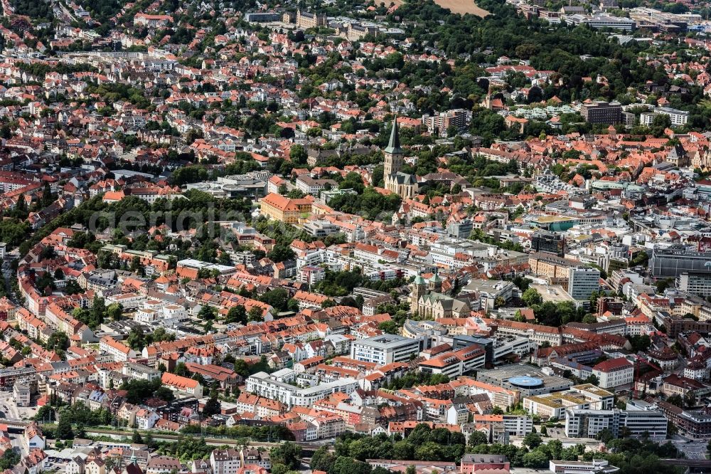 Aerial photograph Osnabrück - City view of the city area of in Osnabrueck in the state Lower Saxony, Germany