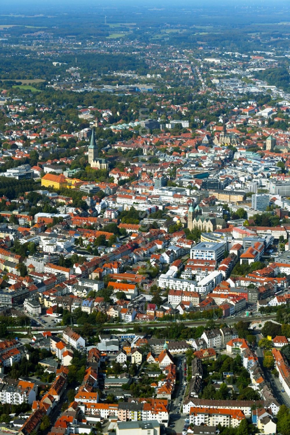 Aerial photograph Osnabrück - City view of the city area of in Osnabrueck in the state Lower Saxony, Germany