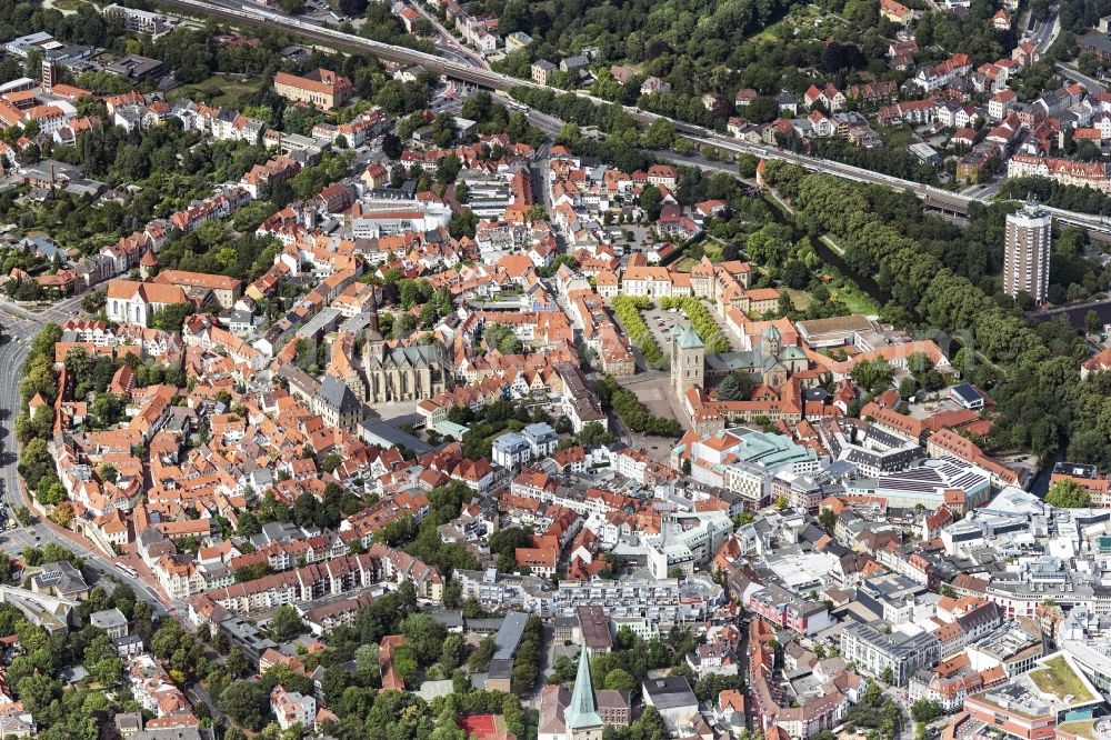 Aerial photograph Osnabrück - City view of the city area of in Osnabrueck in the state Lower Saxony, Germany