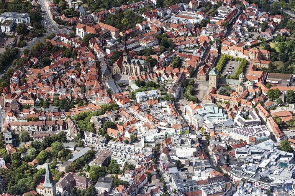 Osnabrück from the bird's eye view: City view of the city area of in Osnabrueck in the state Lower Saxony, Germany