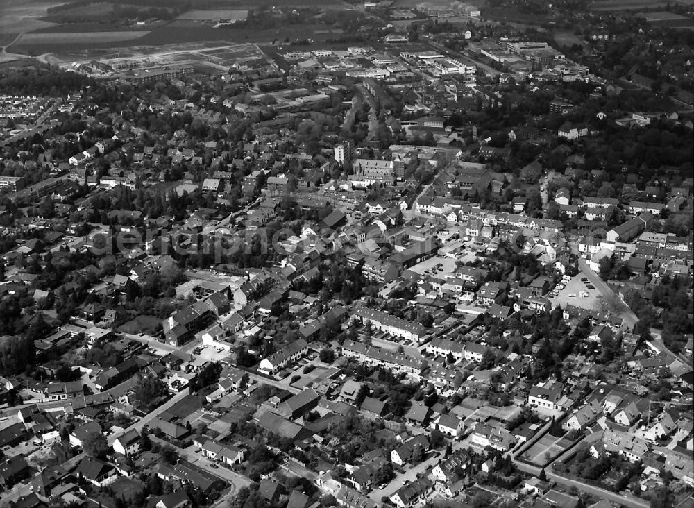 Osterath from above - City view on down town in Osterath in the state North Rhine-Westphalia, Germany