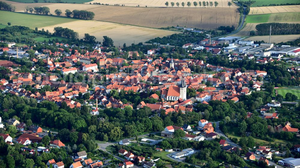 Aerial photograph Osterwieck - City view on down town in Osterwieck in the state Saxony-Anhalt, Germany