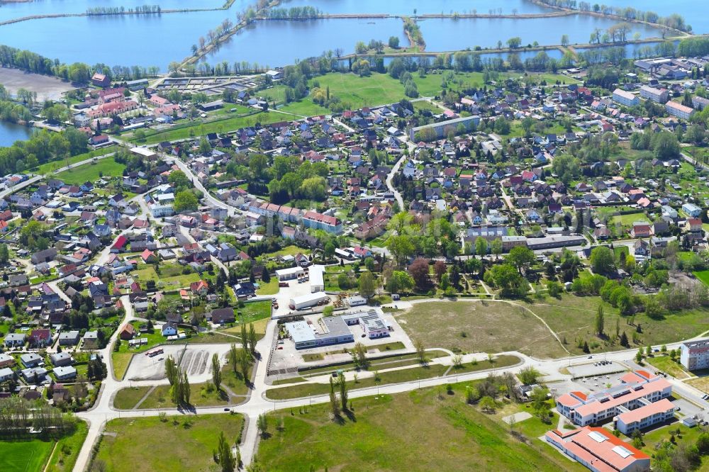 Peitz from above - City view on down town in Peitz in the state Brandenburg, Germany