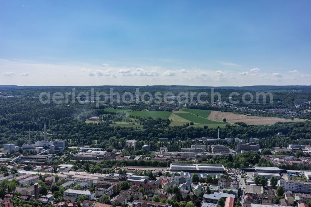 Pforzheim from the bird's eye view: City view of the city area of in Pforzheim in the state Baden-Wuerttemberg