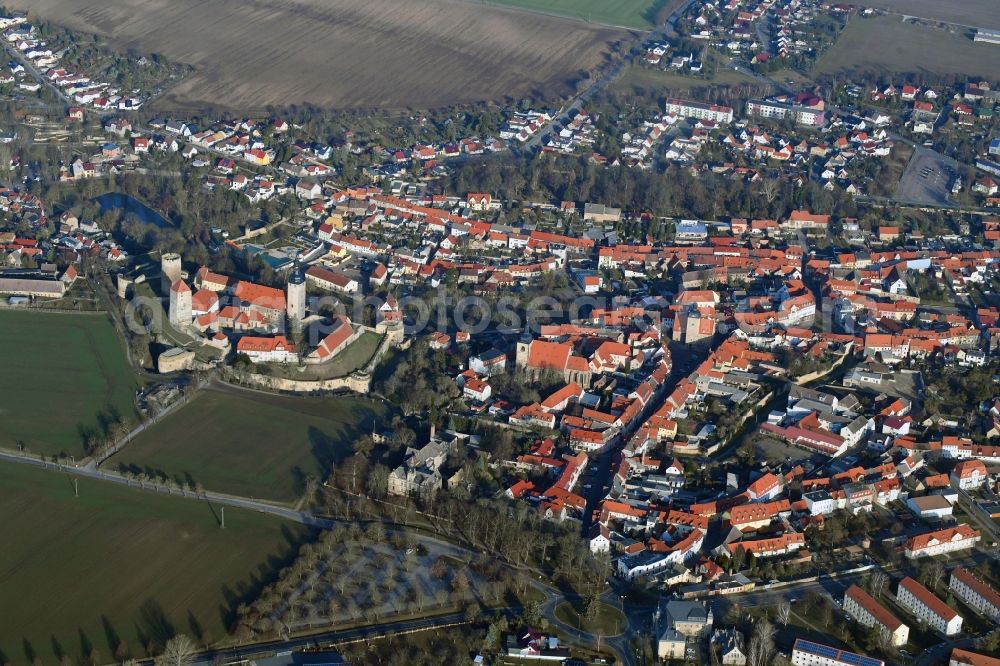 Aerial image Querfurt - City view on down town in Querfurt in the state Saxony-Anhalt, Germany