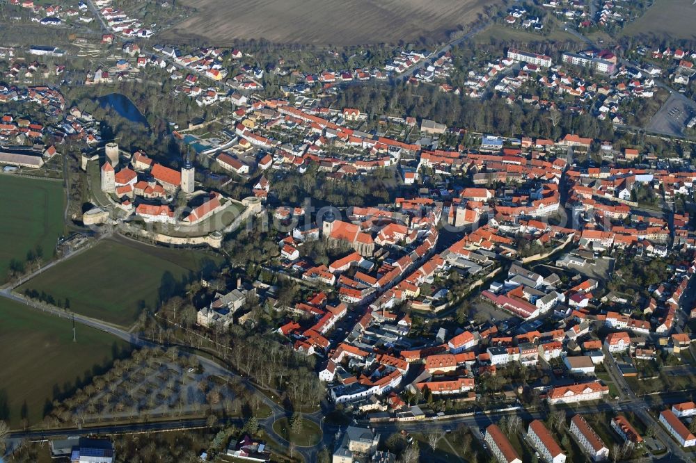Aerial photograph Querfurt - City view on down town in Querfurt in the state Saxony-Anhalt, Germany
