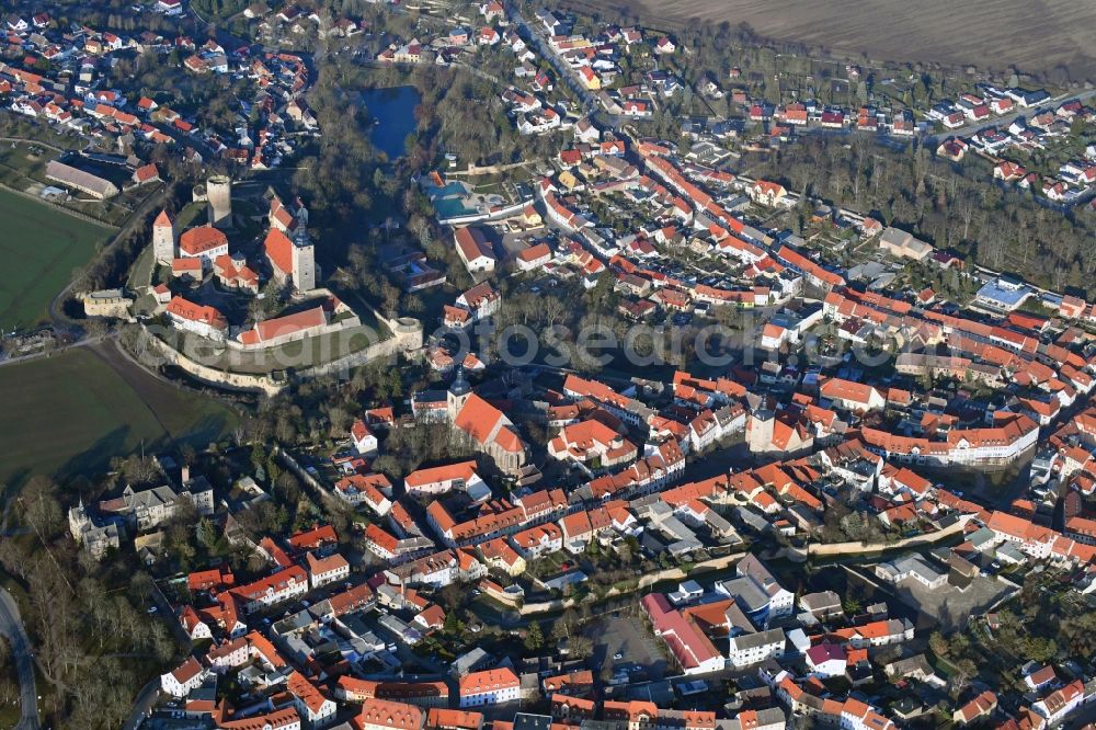 Querfurt from the bird's eye view: City view on down town in Querfurt in the state Saxony-Anhalt, Germany