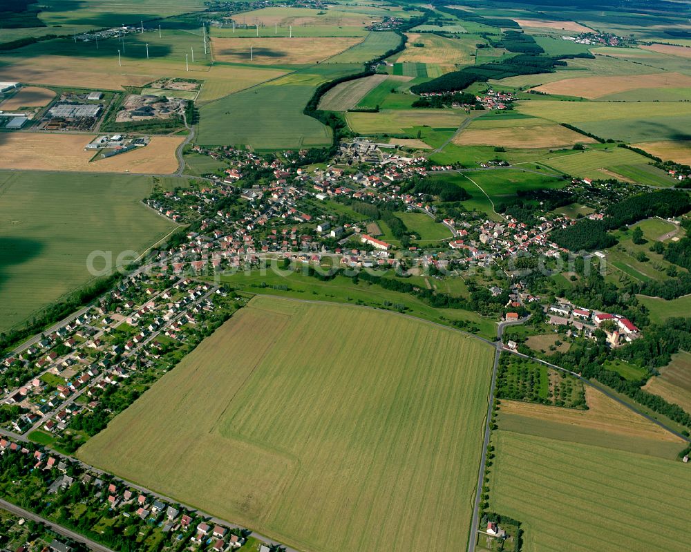 Radewitz from above - City view on down town in Radewitz in the state Saxony, Germany