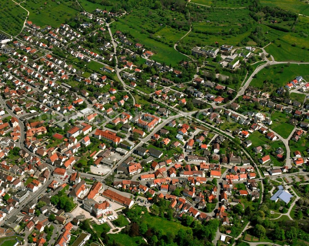 Aerial photograph Reichenbach - City view on down town in Reichenbach in the state Baden-Wuerttemberg, Germany