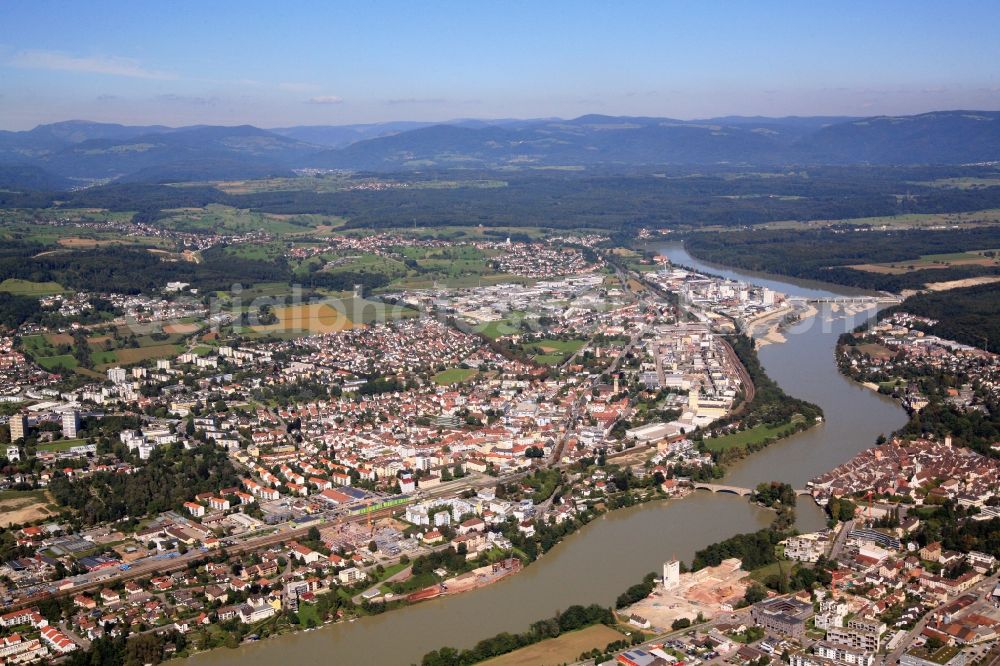 Rheinfelden (Baden) from above - City view from the center of in Rheinfelden (Baden) in the state Baden-Wuerttemberg