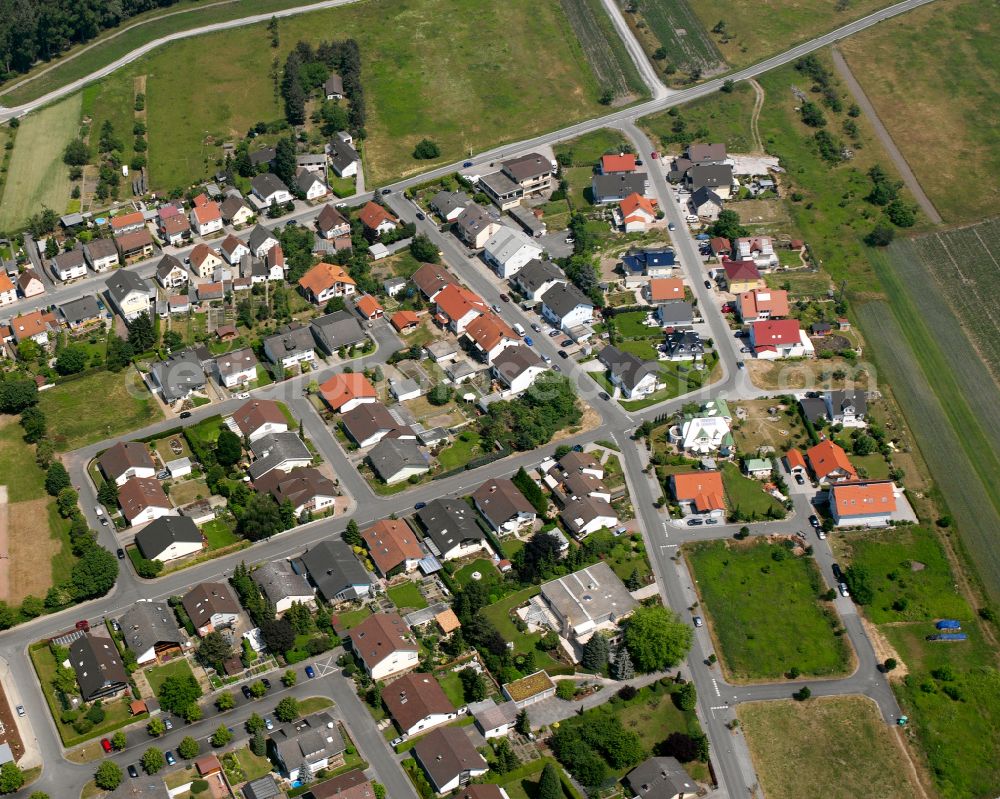 Rheinhausen from the bird's eye view: City view on down town in Rheinhausen in the state Baden-Wuerttemberg, Germany