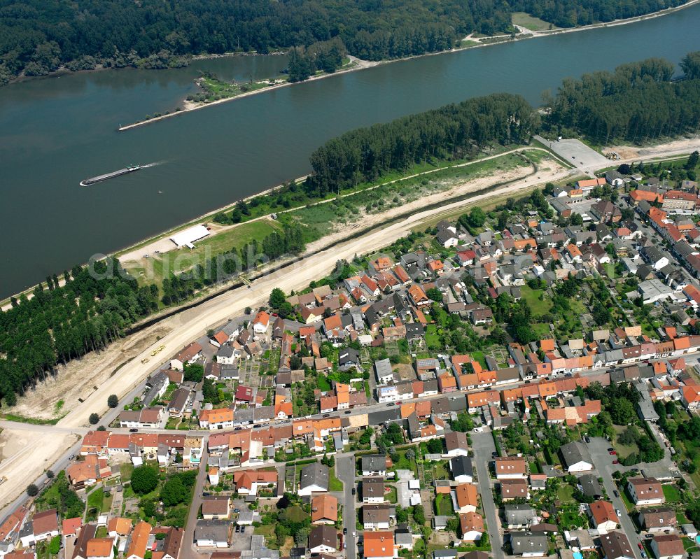 Aerial photograph Rheinhausen - City view on down town in Rheinhausen in the state Baden-Wuerttemberg, Germany