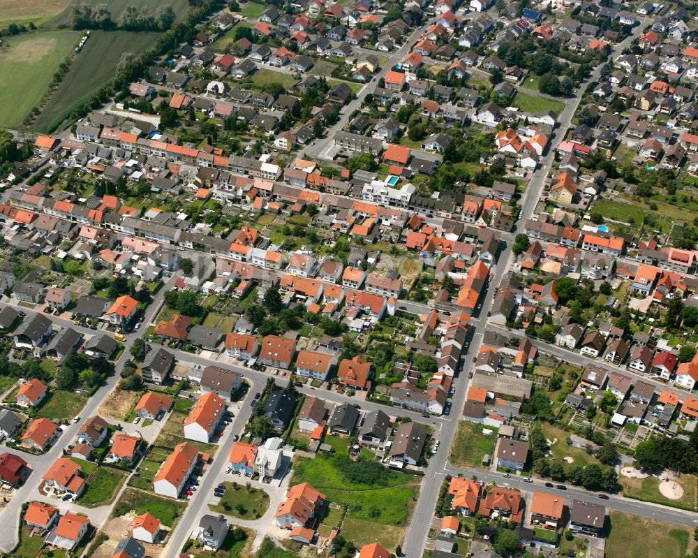 Rheinhausen from above - City view on down town in Rheinhausen in the state Baden-Wuerttemberg, Germany