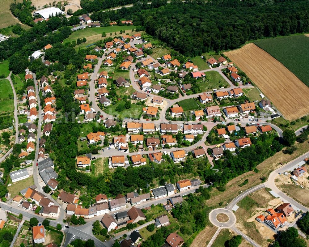 Aerial photograph Richen - City view on down town in Richen in the state Baden-Wuerttemberg, Germany