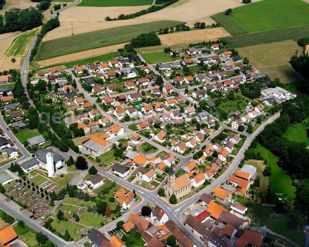 Richen from the bird's eye view: City view on down town in Richen in the state Baden-Wuerttemberg, Germany