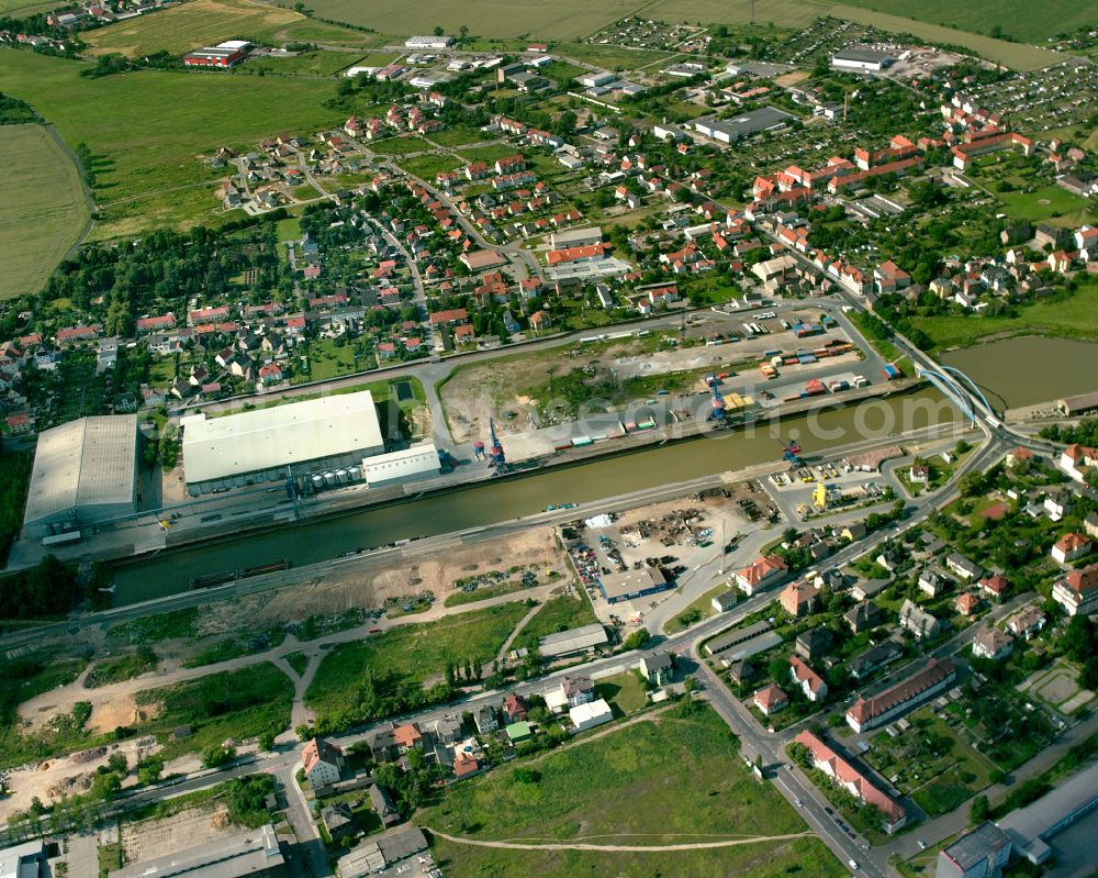 Riesa from the bird's eye view: City view on down town in Riesa in the state Saxony, Germany