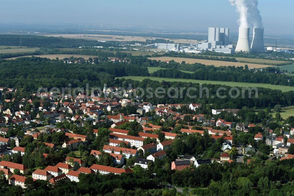 Aerial photograph Rötha - City view of the city area of in Roetha in the state Saxony