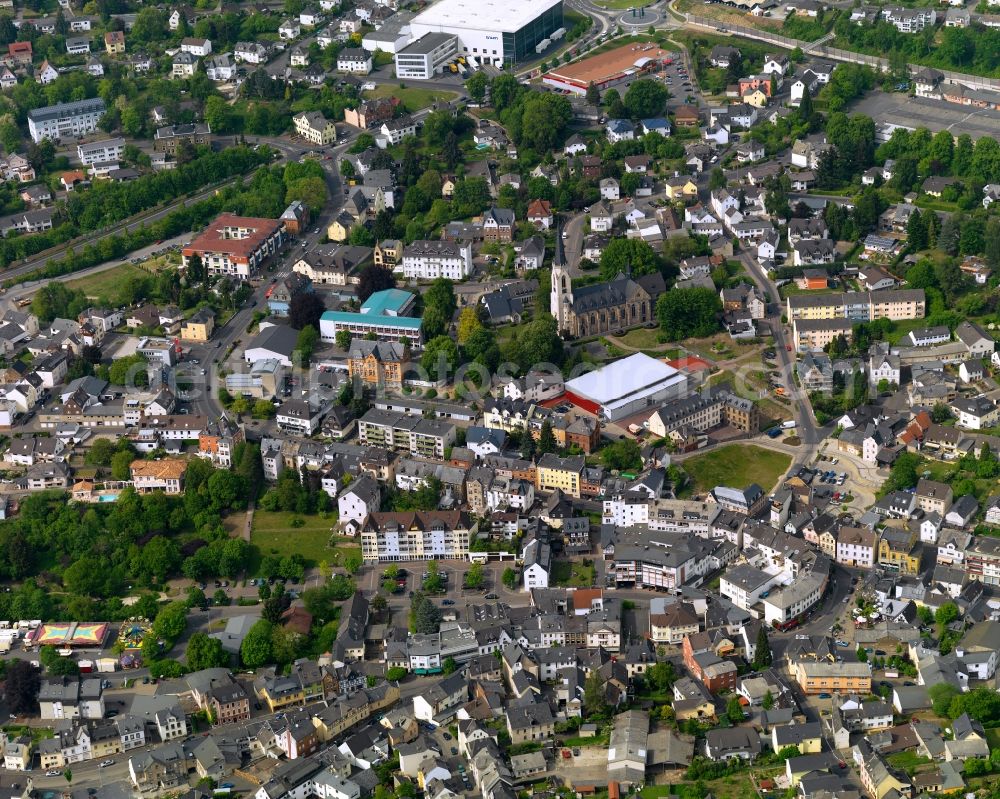 Scheuerfeld, Höhr from the bird's eye view: City view from the center of in Scheuerfeld, Hoehr in the state Rhineland-Palatinate