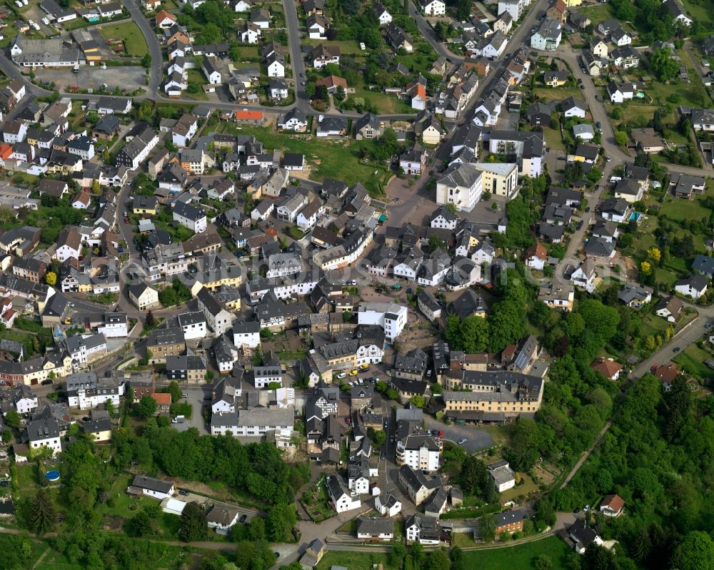 Aerial image Scheuerfeld, Höhr - City view from the center of in Scheuerfeld, Hoehr in the state Rhineland-Palatinate