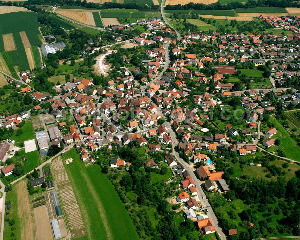 Aerial photograph Schlat - City view on down town in Schlat in the state Baden-Wuerttemberg, Germany