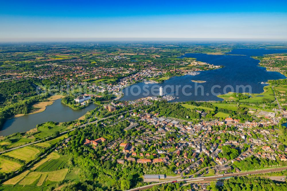 Aerial image Schleswig - City view of the city area of in Schleswig in the state Schleswig-Holstein