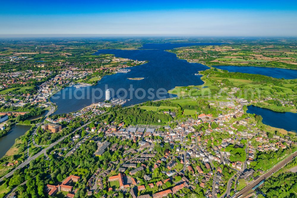 Schleswig from above - City view of the city area of in Schleswig in the state Schleswig-Holstein