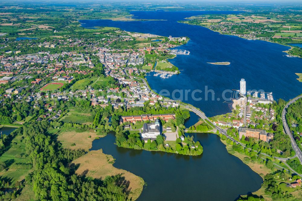 Aerial image Schleswig - City view of the city area of in Schleswig in the state Schleswig-Holstein