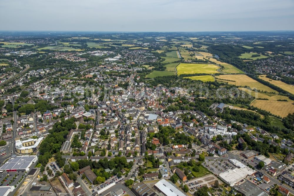 Schwerte from above - City view from the center of in Schwerte in the state North Rhine-Westphalia