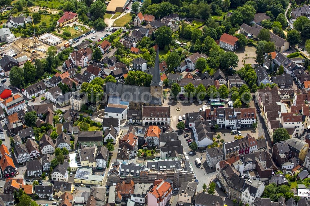 Schwerte from the bird's eye view: City view from the center of in Schwerte in the state North Rhine-Westphalia