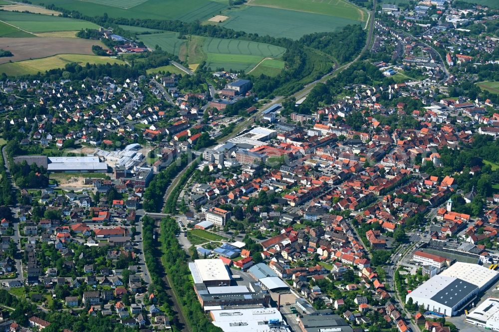 Seesen from the bird's eye view: City view on down town in Seesen in the state Lower Saxony, Germany