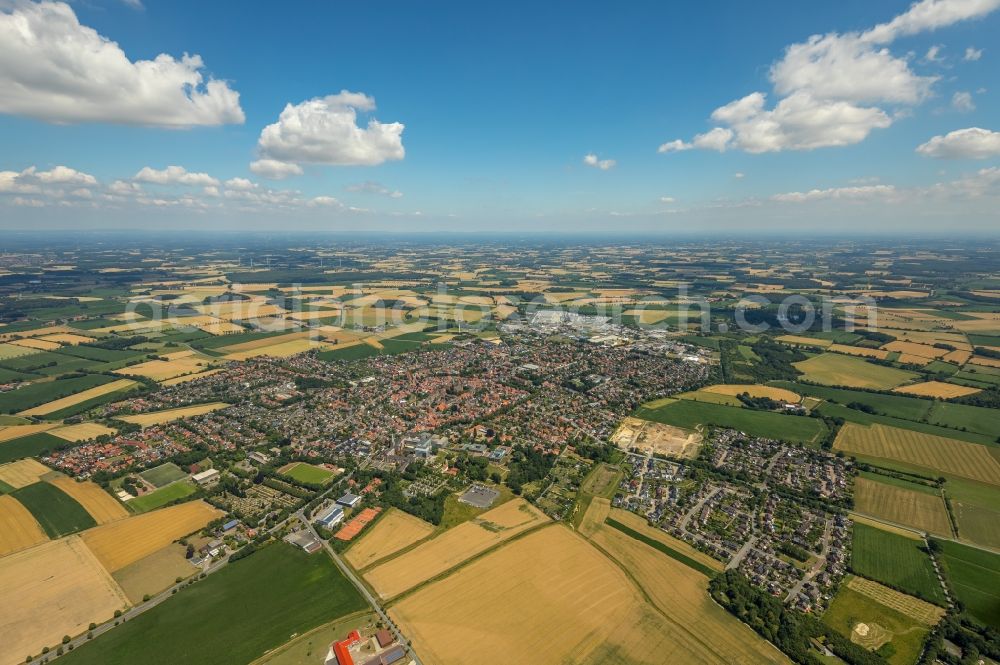 Aerial image Sendenhorst - City view of the city area of in Sendenhorst in the state North Rhine-Westphalia, Germany