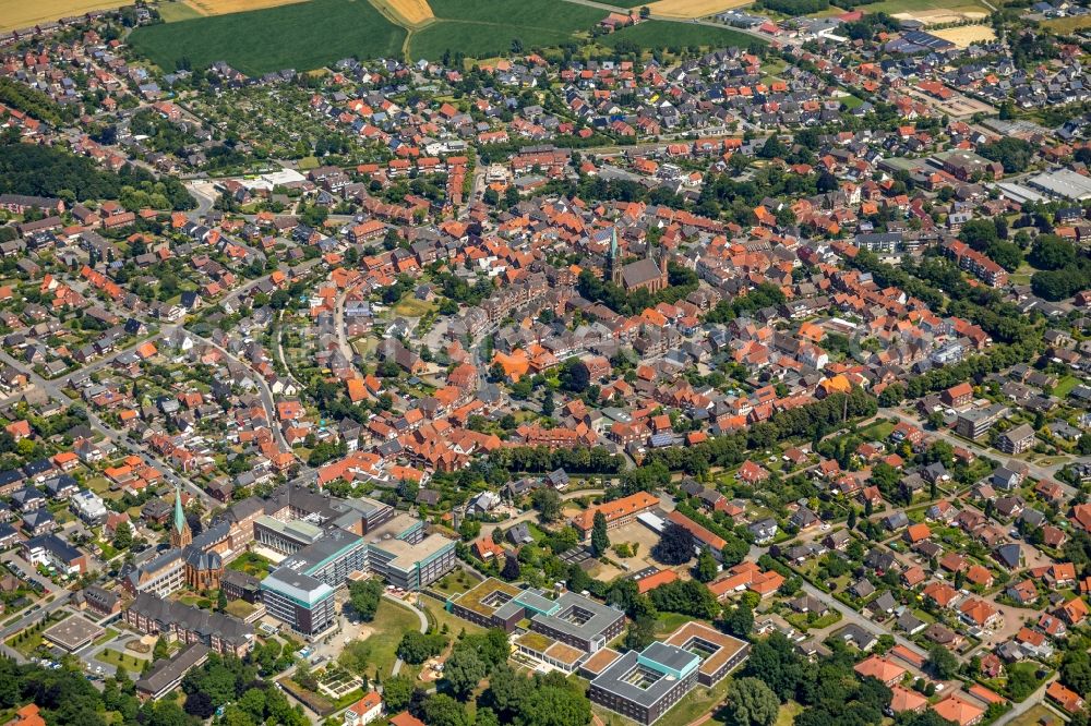 Sendenhorst from above - City view of the city area of in Sendenhorst in the state North Rhine-Westphalia, Germany