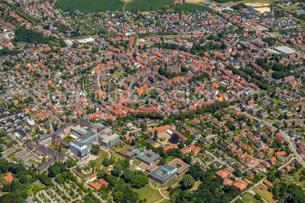 Sendenhorst from the bird's eye view: City view of the city area of in Sendenhorst in the state North Rhine-Westphalia, Germany