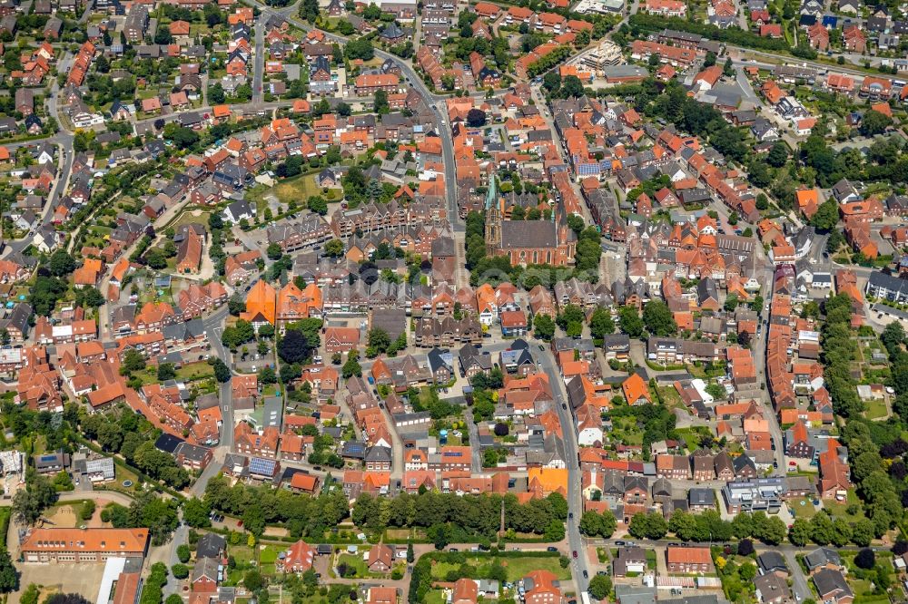 Sendenhorst from above - City view of the city area of in Sendenhorst in the state North Rhine-Westphalia, Germany