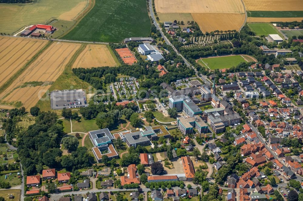 Sendenhorst from the bird's eye view: City view of the city area of in Sendenhorst in the state North Rhine-Westphalia, Germany