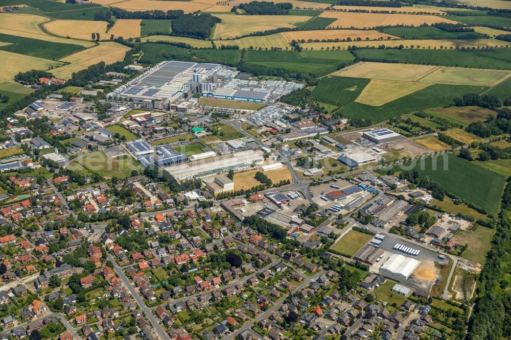 Sendenhorst from above - City view of the city area of in Sendenhorst in the state North Rhine-Westphalia, Germany