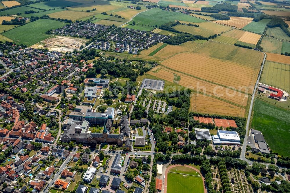 Aerial image Sendenhorst - City view of the city area of in Sendenhorst in the state North Rhine-Westphalia, Germany