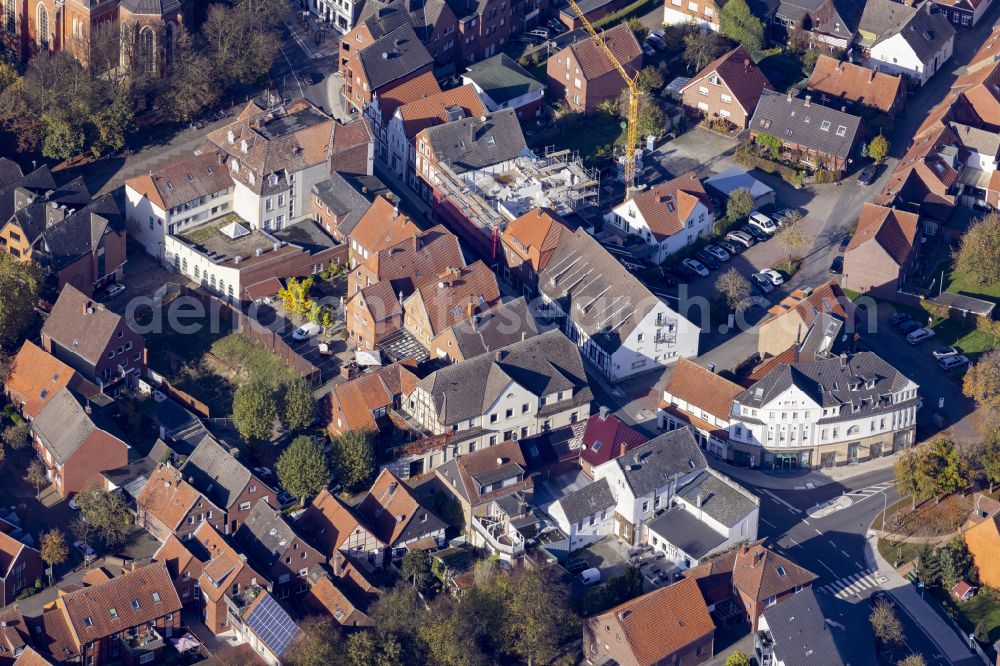 Sendenhorst from above - City view of the inner city area in Sendenhorst in the state of North Rhine-Westphalia, Germany