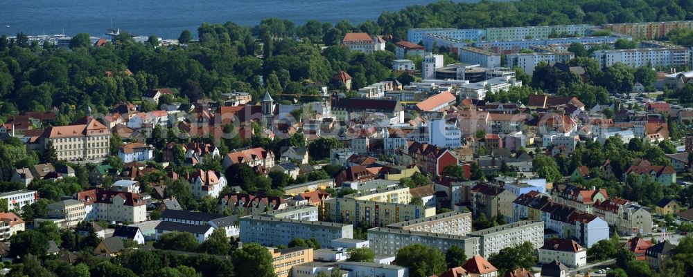 Senftenberg from above - City view of the city area of in Senftenberg in the state Brandenburg, Germany