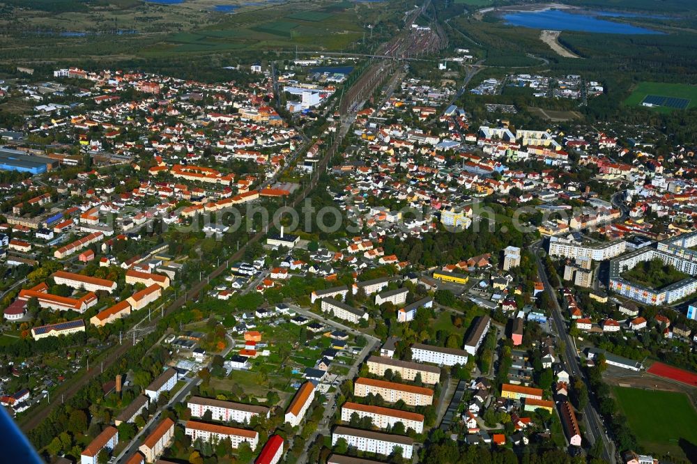 Senftenberg from the bird's eye view: City view on down town in Senftenberg in the state Brandenburg, Germany