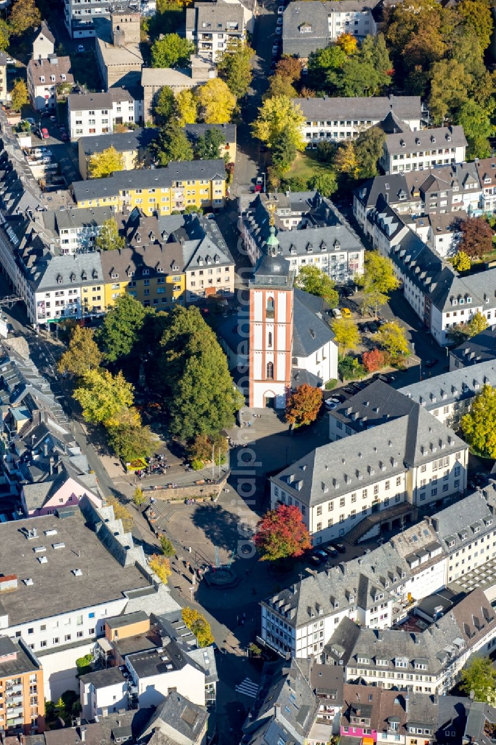 Aerial photograph Siegen - City view of the inner-city area of in Siegen in the state North Rhine-Westphalia